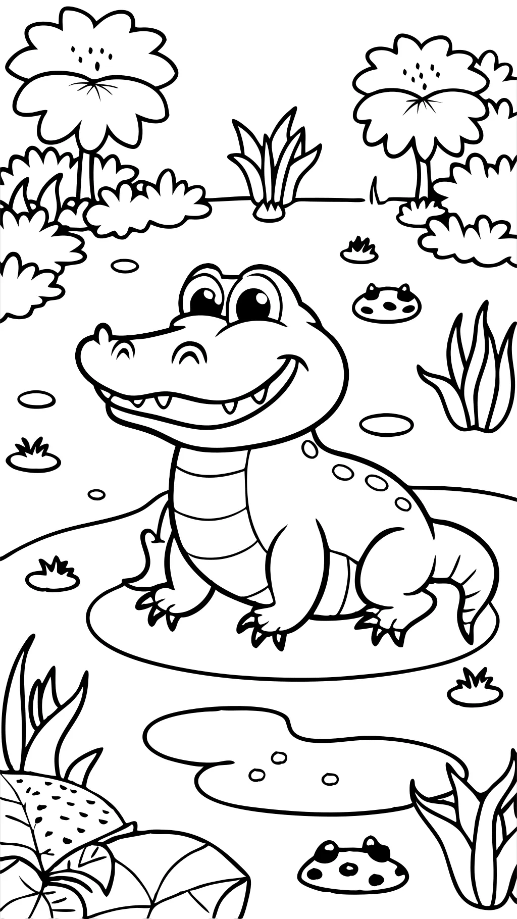 coloring pages alligator